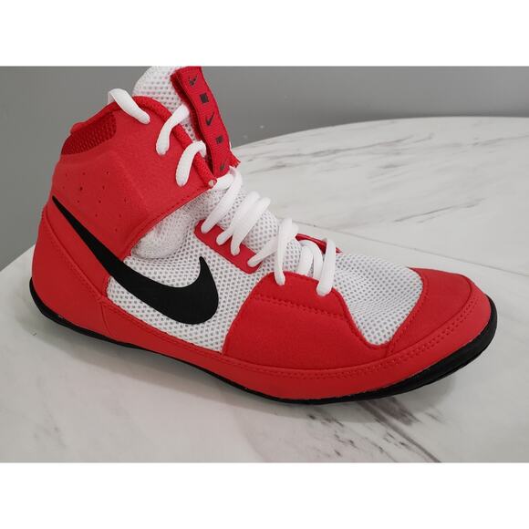 Nike Fury Combat Red White Black Wrestling Shoes boxing Mens AO2416-601 Size 6‎
